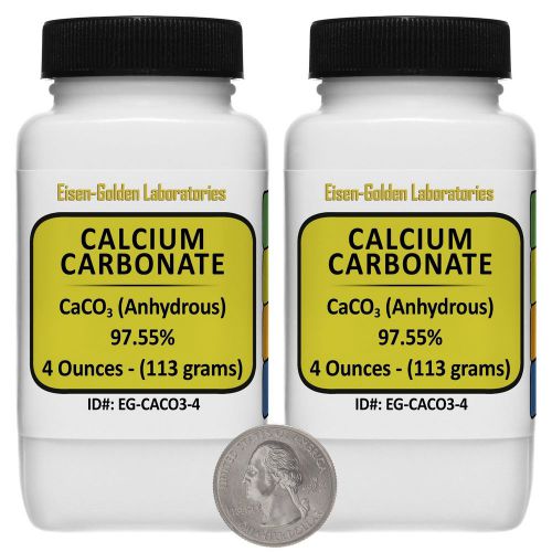 Calcium carbonate [caco3] 97.55% acs grade powder 8 oz in two bottles usa for sale