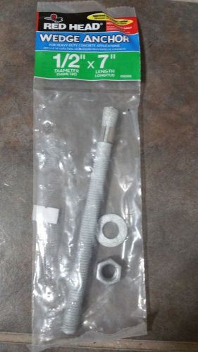 Redhead wedge anchor 1/2&#034; x 7&#034;  heavy duty galvanized new lot of 8 @ $20 for sale