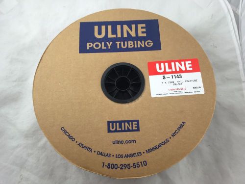 Used Roll Uline S-1443 Poly Tubing 4&#034; x 1500&#039; Clear 4 Mil