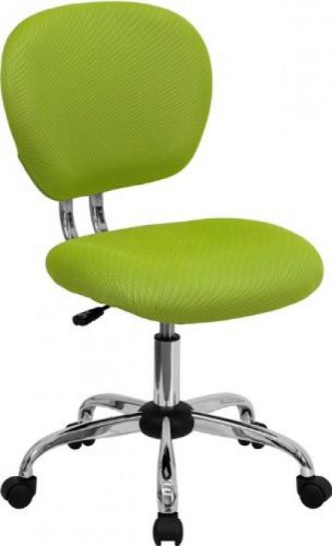 Flash Furniture H-2376-F-GN-GG Mid-Back Apple Green Mesh Task Chair With Chrome