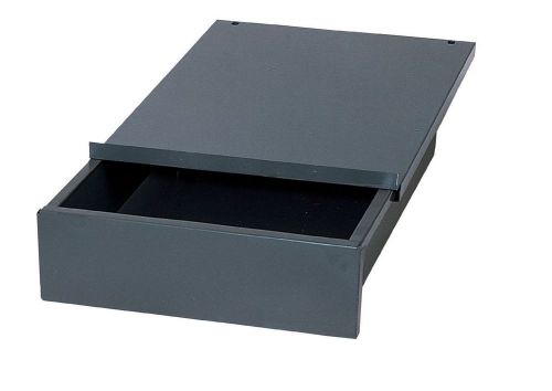 Edsal wd1218 industrial gray steel bench drawer, 4&#034; height x 12&#034; width x 18&#034; dep for sale