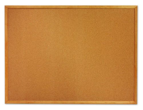 Quartet Basics Cork Board with Oak Frame, 3&#039; x 2&#039;