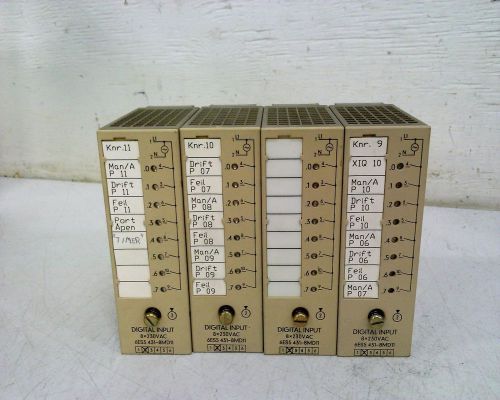 Lot of 4 siemens input module 8point 230vac/dc isolated 100u 6es54318md11 for sale