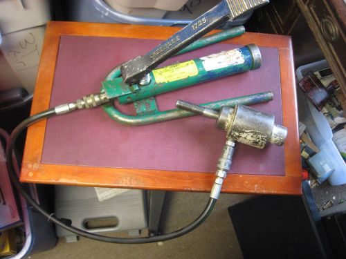 GREENLEE Model 1725 Hydraulic Hand Pump w/ RAM Needs Work Leaks
