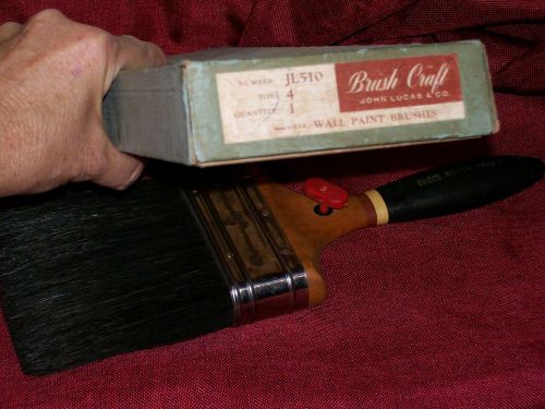 Vintage john lucas 4&#034; china bristle paint brush by brush craft jl510 nib for sale