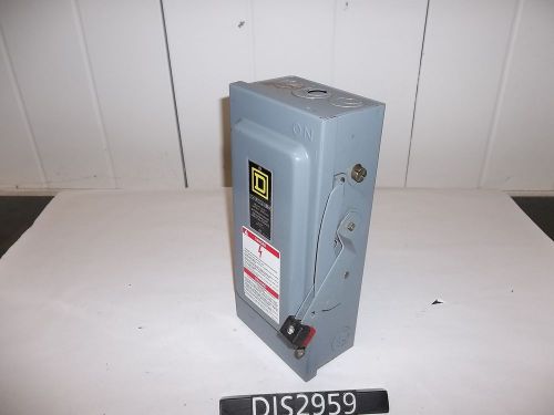 Square d 600v volt 30 amp fused disconnect safety switch (dis2959) for sale