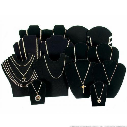 Necklace black velvet jewelry displays 14 pc set for sale