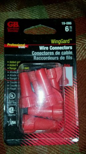 Gardner Bender 6pk Red Wing-Gard Screw On Wire Connector 19-086