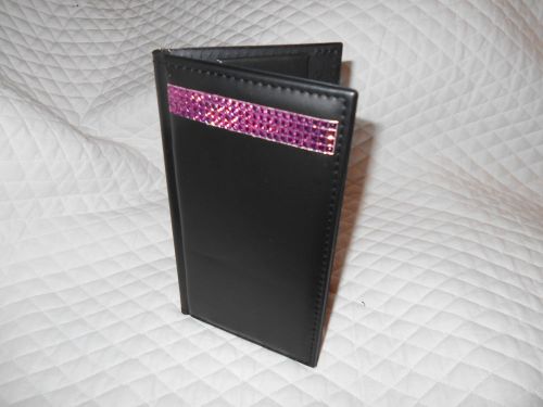 Leather guest check presenter book order waitress restaurant server  lady pizazz for sale