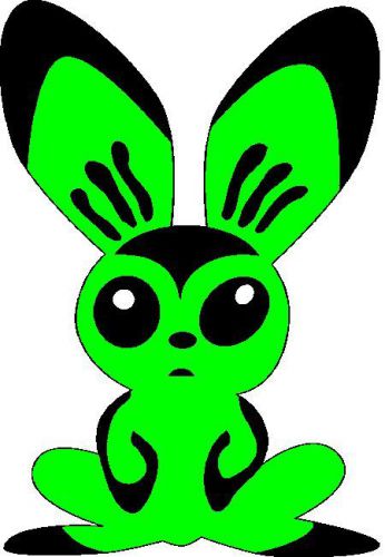 30 Custom Green Bizarre Bunny Personalized Address Labels