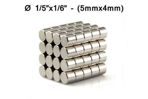 5mmx4mm Super Strong Neodymium Disc Magnets - 5x4mm - 1/5&#034;x1/6&#034; Fridge Magnet