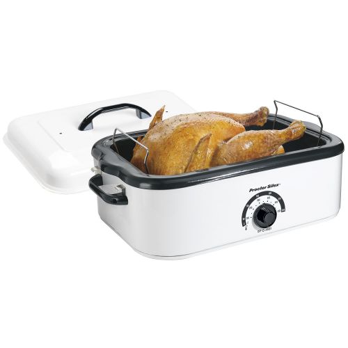 Proctor Silex 18-Quart Portable Kitchen Countertop Roaster Oven, White | 32190Y