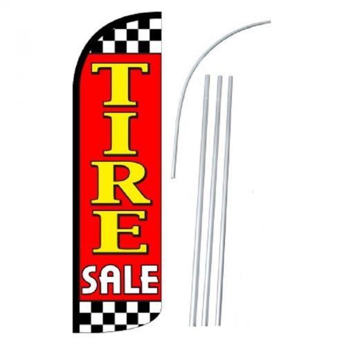 Tire sale windless red full sleeve 16&#039; bow swooper flag flutter banner w/ pole for sale