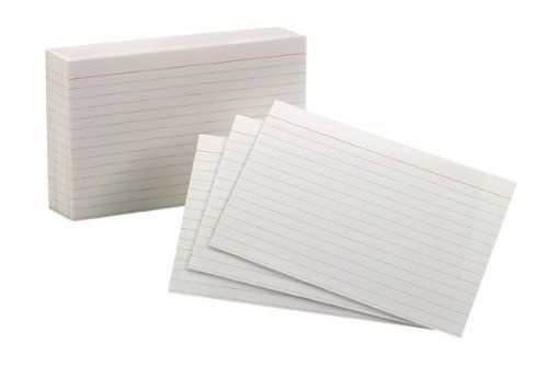 Oxford Index Cards, 4&#034; x 6&#034;, Ruled, White, 300/Pack (10001EE)