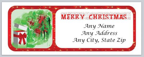 30 Personalized Address Labels Christmas Buy 3 get 1 free (ac422)