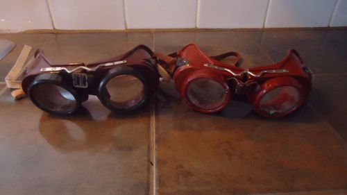 VINTAGE  SAFETY WELDING GOGGLE GLASSES OR STEAMPUNK MOTORCYCLE