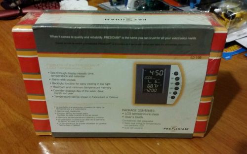 LCD Temperature Clock 63 198 Presidian Display Time, Temperature and Calendar