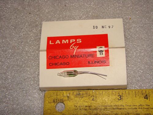 10 NEW CHICAGO NE-97 NEON LAMPS INDICATOR BULBS