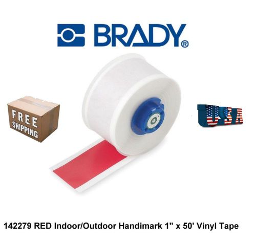 Brady  142279 red  indoor/outdoor handimark 1&#034; x 50&#039; vinyl tape new in box for sale