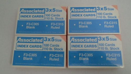 Index Cards Unruled 3 X 5 Pack Of 100 Peach 110 LB. Stock Lot Of 4