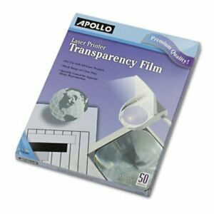 Apollo B/W Laser Transparency Film, Letter, Clear, 50/Box (APOCG7060)