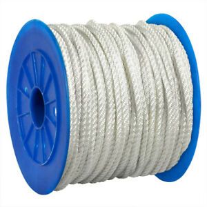 1/4&#034; 1,480 lb White Twisted Nylon Rope, Single Roll