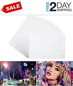 12 Sheets Blank Puzzle White DIY Custom Jigsaw Puzzle Sublimation Blank Puzzl...