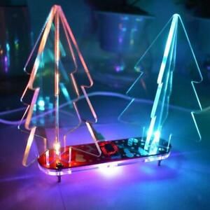 DIY 3D Christmas Tree Electronic Learning Set LED Transparent Acrylic Decor