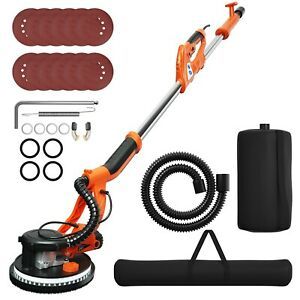 Electric Drywall Sander 750W Adjustable Variable Speed w Vacuum and Light Tools