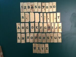 Vintage GENERAL Stencil Set, 1/2  Inch Brass Complete Alphabet Set &amp; Numbers