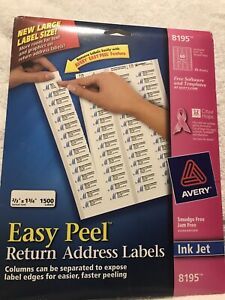Easy Peel Return Address Labels 2/3 X 1 3/4 1500 Labels  8195