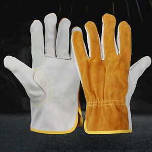 2x Welding Gloves Men Working Welding Gloves Safety for Welding BBQ/Camping