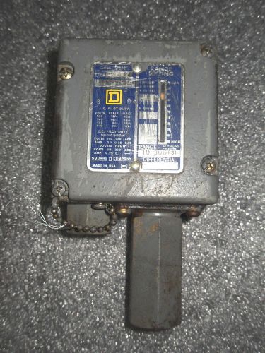 (V50-1) 1 USED SQUARE D 9012-ACW2 DIFFERENTIAL PRESSURE SWITCH