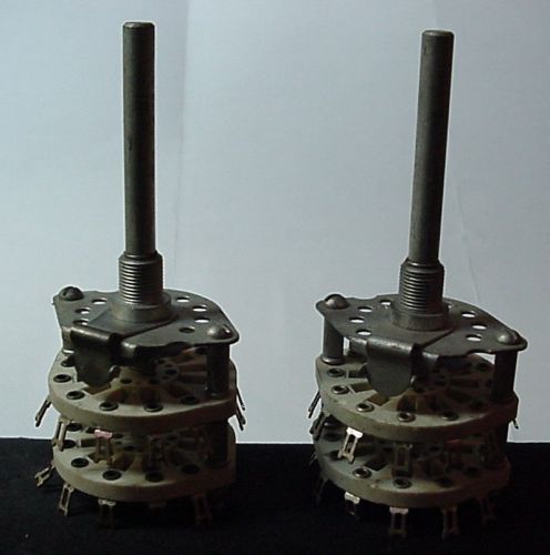 CRL 2517 Rotary Switches Lot of 2 NOS 6 Pole 3 Position 2 HD Steatite Wafers