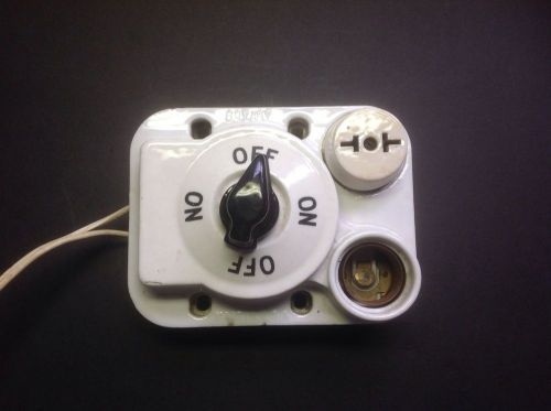 Vintage Porcelain Ceramic Rotary Switch With Sockets Bryant Switch Steampunk