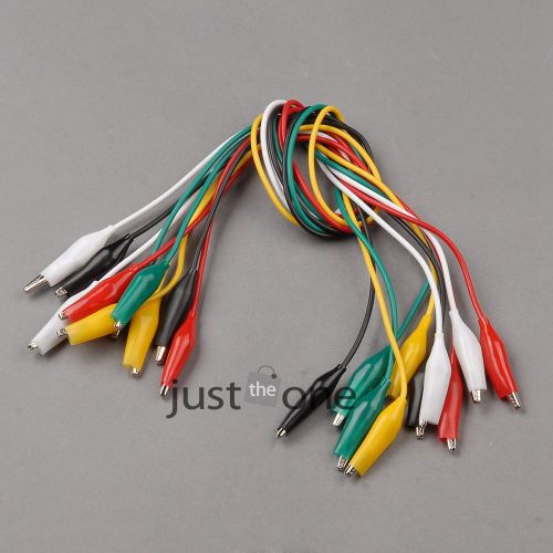 Double-ended Test Leads 5 Color 50cm 20 Jumper Wires Alligator Crocodile Roach C