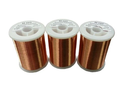 Pickup winders kit #8 - 42, 43, &amp; 44 awg enameled copper magnet wire - 8 oz for sale
