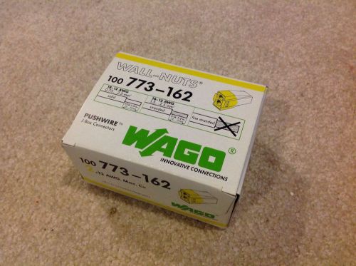 100 2-Pole Wago Pushwire™ Connector 773-162 Wall-Nuts™ NEW SEALED BOX
