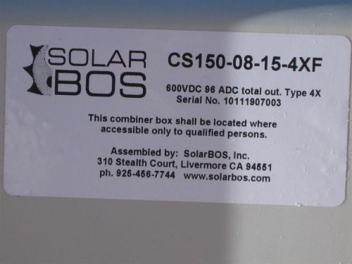 Solar Bos CS150-08-15-4XF Source Circuit Combiner
