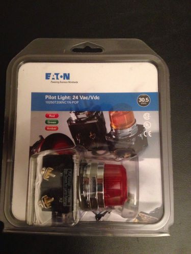 Eaton 10250t206nc1n-pop red indicating light 24v ac/dc w/ green and amber lenses for sale