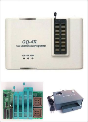 Gq-4x true usb programmer + eprom uv eraser + adp-054 16 bit eprom adapter for sale
