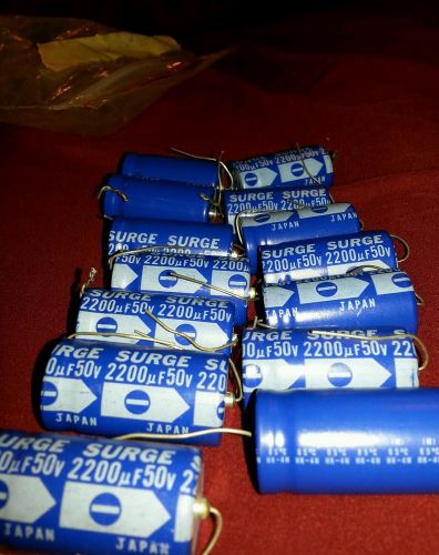 14-pcs lot new (old stock) surge capacitors 2200uf  50v for sale