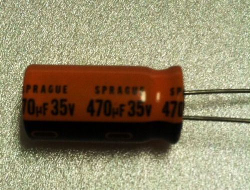Sprague 470uf/35v Electrolyic Capacitor.     50 PCS