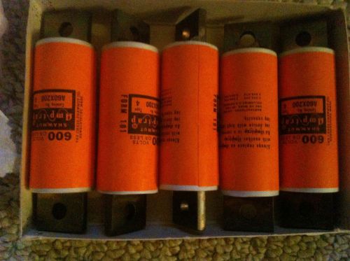5 GOULD SHAWMUT AMP TRAP FUSE A60X200 TYPE 4 200 AMPS 600V-box of 5 NEW TYPE 4