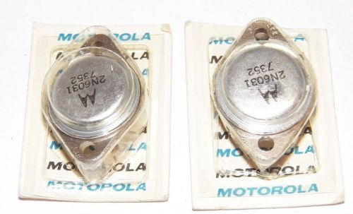Motorola Power Transistors 2N6031 7352 - Lot of 2 - NEW
