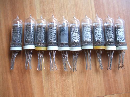 IN-14 USSR BEST NIXIE TUBE FOR CLOCK / NEW NOS . 10 pcs.