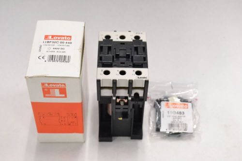 Lovato 11bf32c 00 440 3p pole phase dc 440v-dc 29.3hp 55a amp contactor b304068 for sale