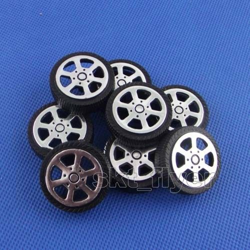 8pcs 30*9*1.9mm plastic car tire toy wheels model robot part for diy for sale