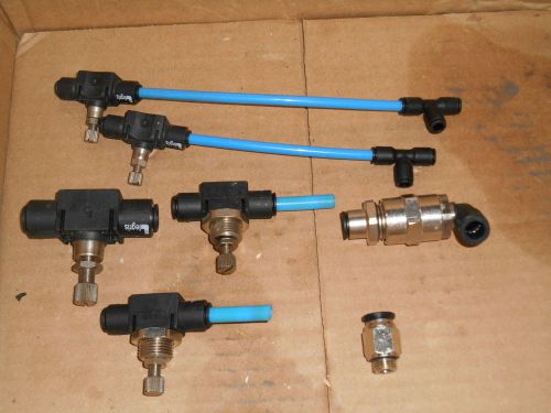 lot of various  LEGRIS FLOW CONTROL FITTINGS pulled from operation