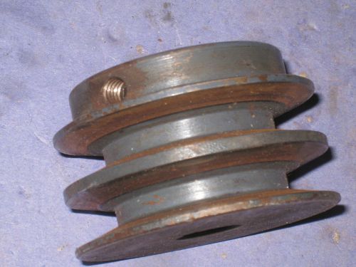 2 groove belt steel motor pulley drive 5/8&#034; arbor hole  2 3/4&#034;   21a2 for sale
